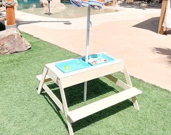 PARQUE- Montessori Sensory Table - Sensory Play - Sensory Station - Montessori Toys 2 Year Old - Toddler Outdoor Picnic - Picnic Table - USA