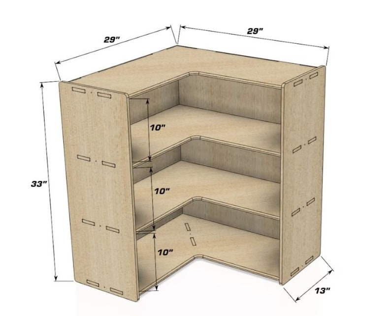 Corner Shelf Montessori Toy Shelf Corner Toyshelf Montessori Wooden Furniture Nursery Gift Corner Toy Storage Toy Display JARED BUNDLE image 10