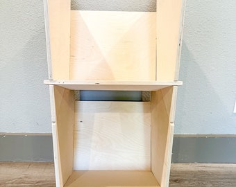 Baltic Birch Stackable Storage Cubes (Set of 2) – Montessori Toy, Record Cubbies