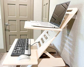 Standing desk adjustable wooden standing desk standing desk top adjustable desk for laptop work from home accessories GABRIEL