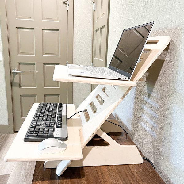 Standing desk adjustable wooden standing desk standing desk top adjustable desk for laptop work from home accessories GABRIEL