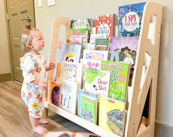 Étagère Montessori pour tout-petits Meubles en bois Montessori pour chambre d'enfant, Cadeau pour chambre d'enfant Étagère en bois pour tout-petit, Idée cadeau d'anniversaire pour tout-petit SIERRA