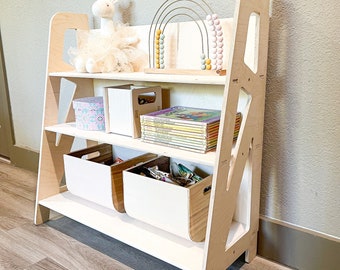 手作りモンテッソーリおもちゃ棚：合板おもちゃ収納箱 - Etsy 日本