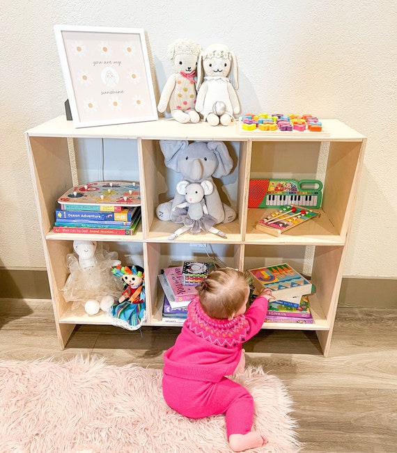 ETHAN 36 Montessori Toy Storage Cube Shelf Rangement de jouets fait à la  main Meubles en bois Montessori Organisateur de jouets en bois Étagère à  livres USA -  Canada