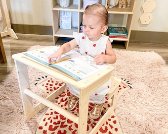 MARLIN- Montessori Desk | Wooden Toddler Table | Toddler Desk | Desk for Kids | Montessori Furniture | Wooden Furniture | Bush Acres USA!