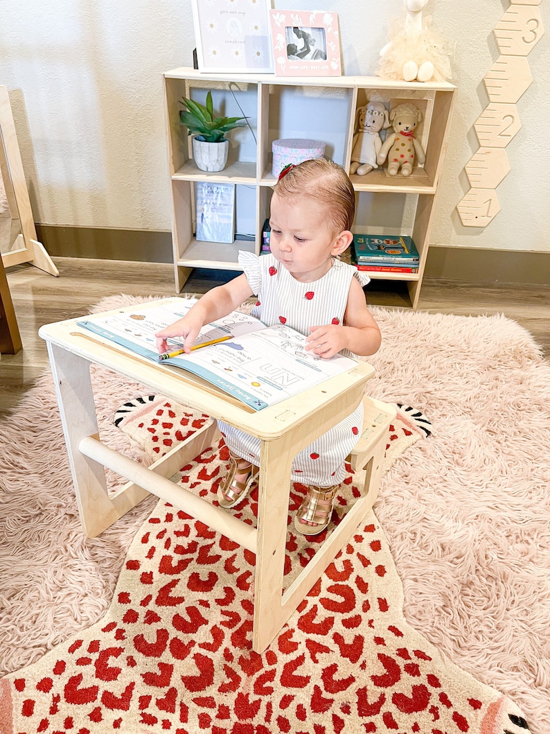 MARLIN Montessori Desk Wooden Toddler Table Toddler Desk Etsy