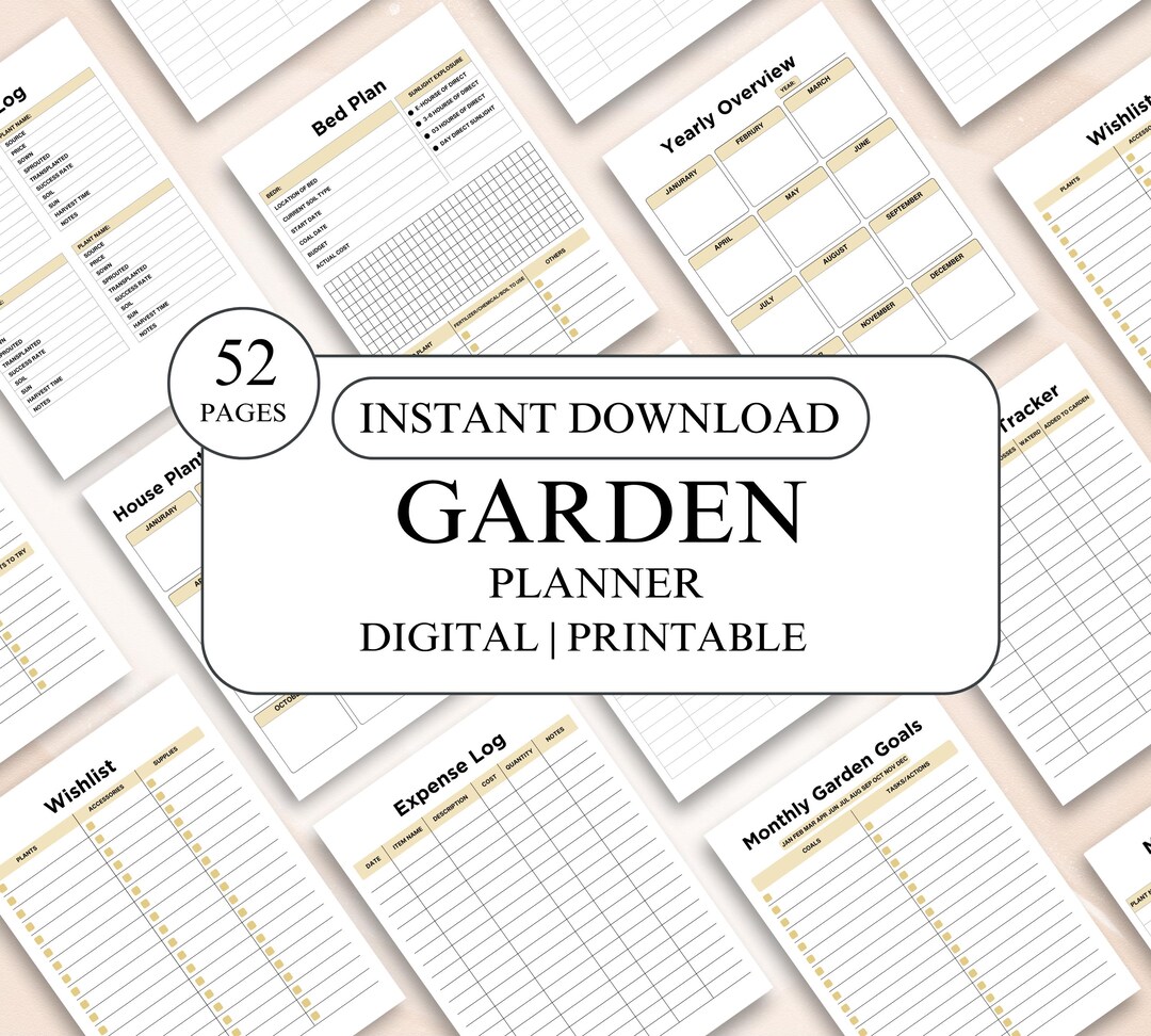 Garden Planner Printable, Gardening Organizer, Gardening Binder ...
