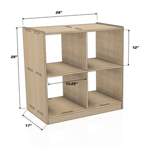 Custom 4 Cubby Unit