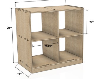 Custom 4 Cubby Unit