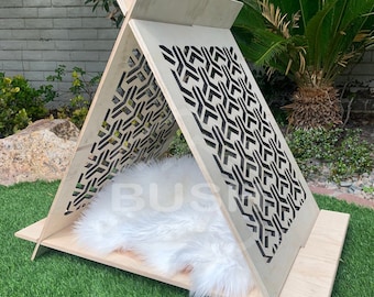 Modern Dog House | FREE Shipping | Handcrafted | Wood Cat House | Small Dog House | Rabbit Hutch | Easy Assembly | Made In USA!