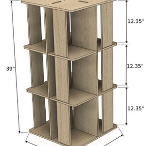 Montessori Bookshelf Rotating Shelf Montessori Furniture Wooden Children's Furniture Rotating Book Display Classroom Furniture LAZY SUZAN Bild 7
