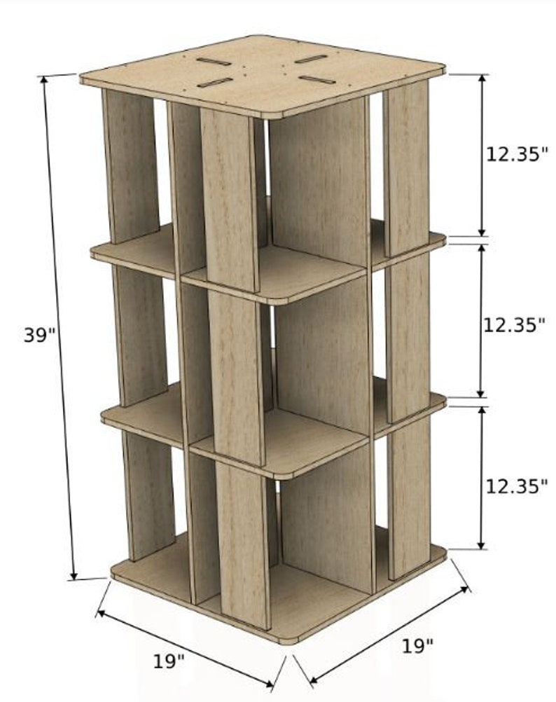 Montessori Bookshelf Rotating Shelf Montessori Furniture Wooden Children's Furniture Rotating Book Display Classroom Furniture LAZY SUZAN Bild 7