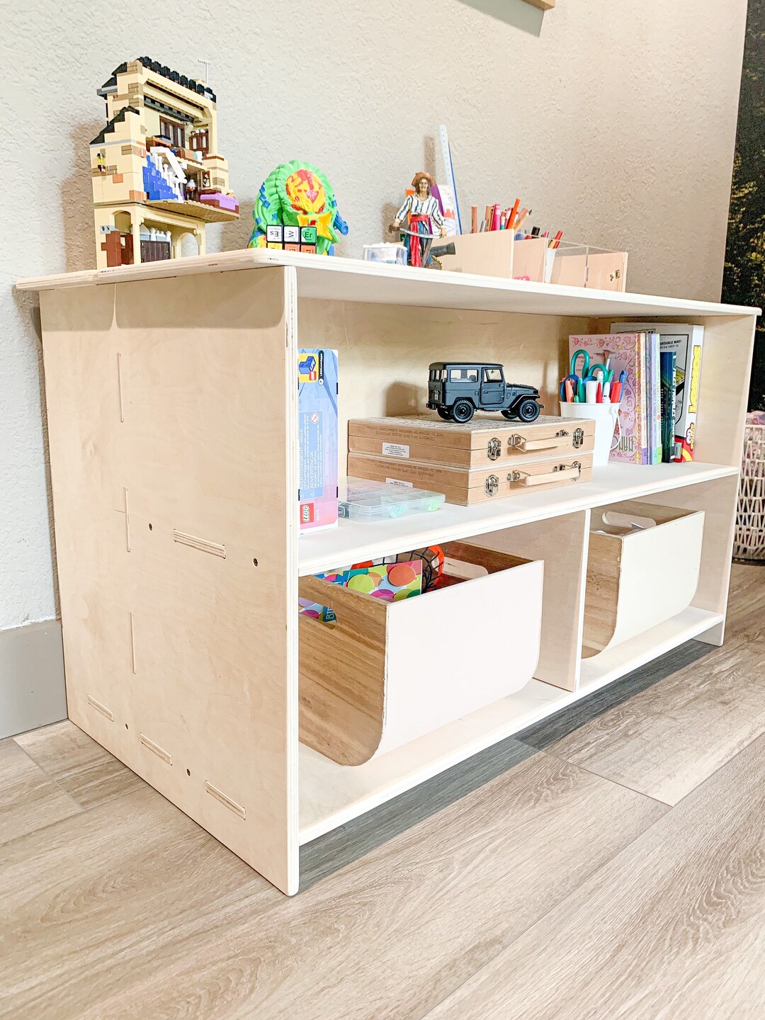 STELLA 41 Montessori Toy Shelf W/ Hidden Storage