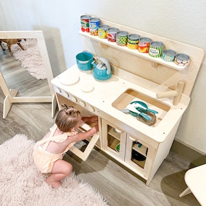 Toddler Kitchen Toddler Montessori Play Kitchen Montessori Activity Center Kids Wooden Kitchen Gift for Kid Gift for Toddler Gift for 2 GIA