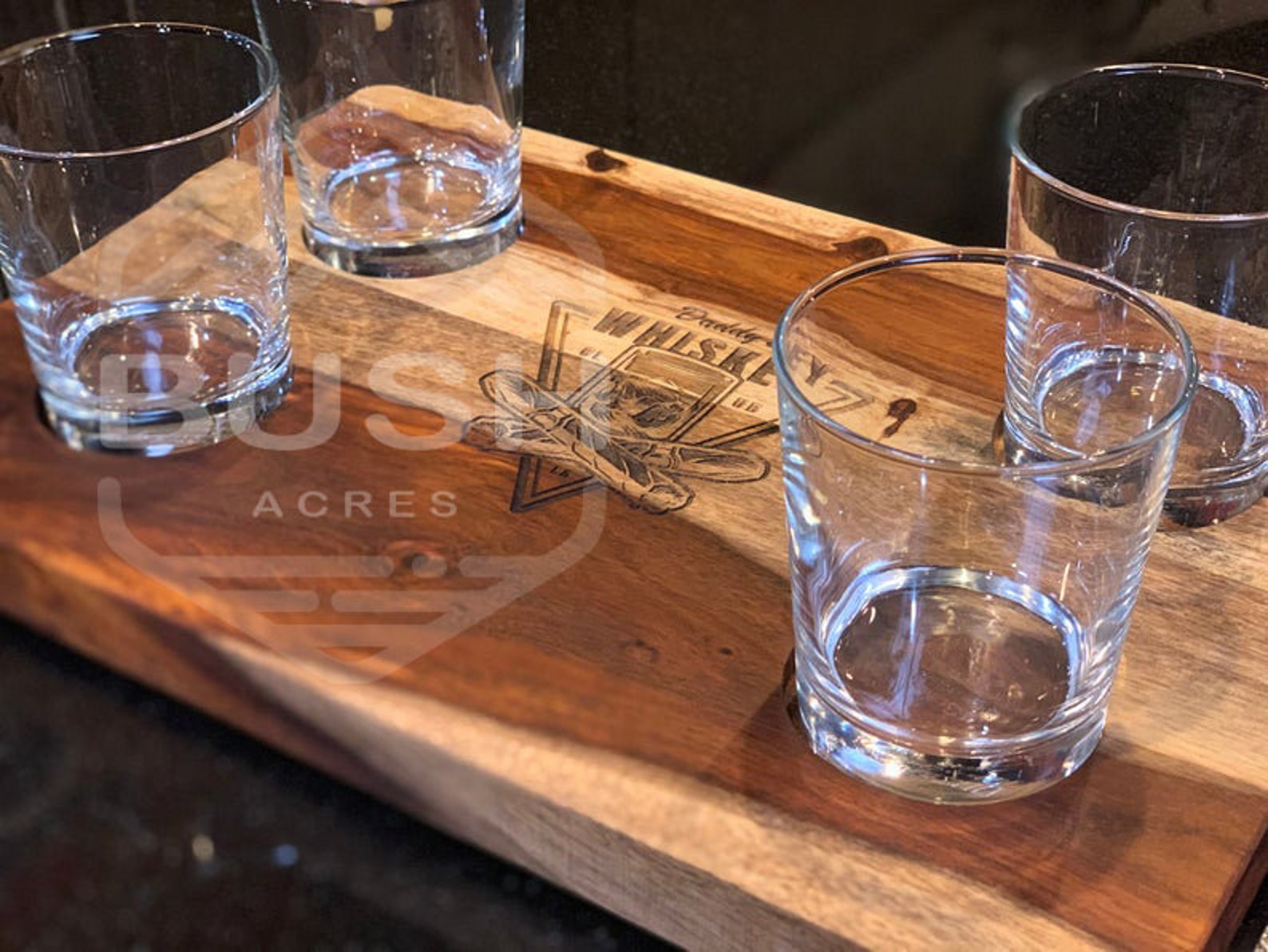 Wooden Whiskey Serving Tray Liquor Flight Board Wood Tray Etsy