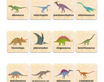Montessori Holz Dinosaurier Memory Spielkarten - Lernspielzeug für Kleinkinder