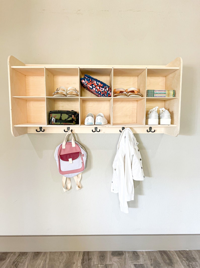 Montessori Toy Storage for Classroom Daycare Cubby Storage Entryway Organization for Kids Toys Playroom Storage Mudroom Storage CARLY image 3