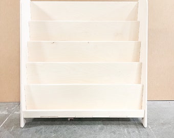 Montessori Bookshelf, Toddler Wooden Furniture, Toy Storage, Nursery Organizer