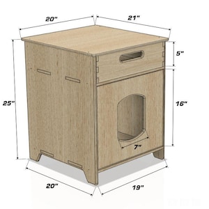 Cat Litter End Table Litter Box for Litter Pet Furniture for Cats House for Cats Hidden Litter End Table Cat Cabinet Rabbit Pen ROMAN SMALL