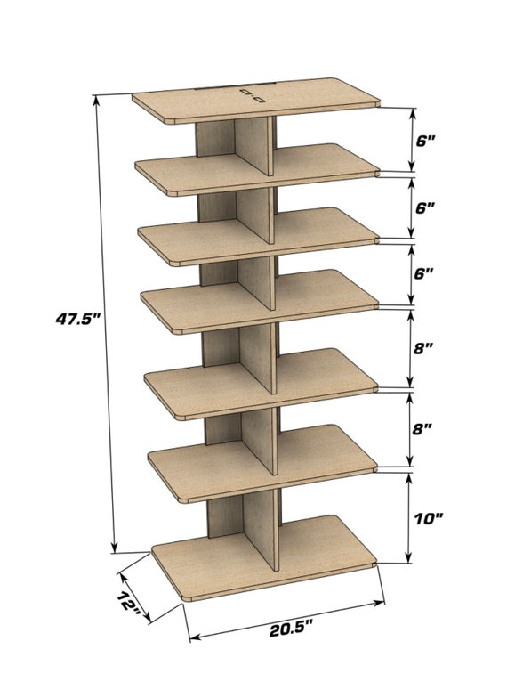 Shoe Tower Minimalist Design Wooden Shoe Rack Closet Organizer Wood Shoe  Tower Shoe Storage Closet Organization Housewarming Gift CARRIE 