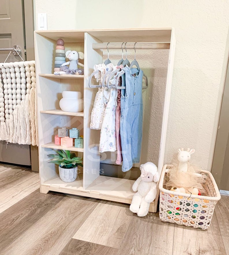 24-Piece Nursery Bins Closet Storage Set Hangers Bedroom Baby Girl Kids
