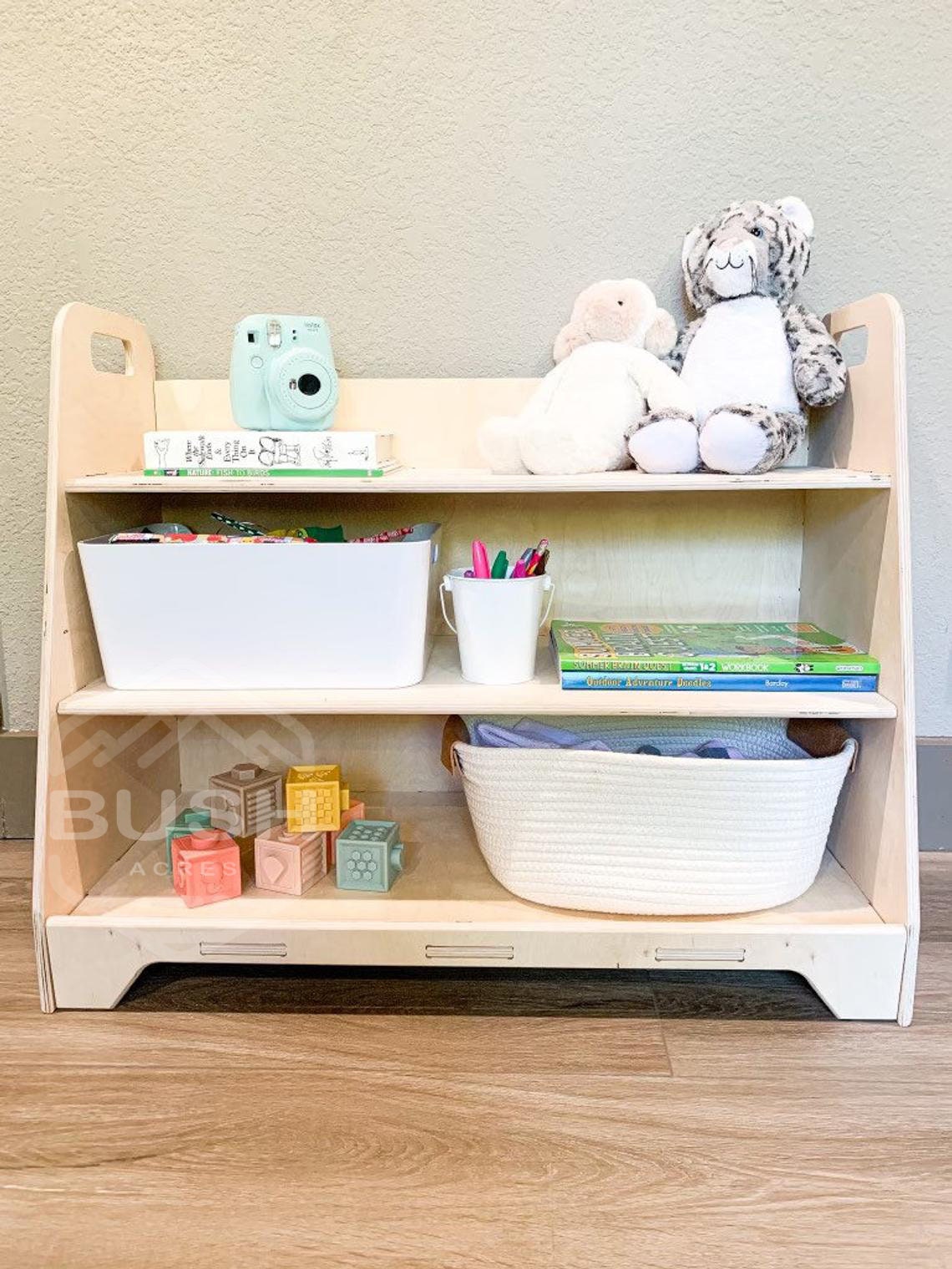 Large Montessori Toyshelf Toddler Toy Shelf Montessori Etsy