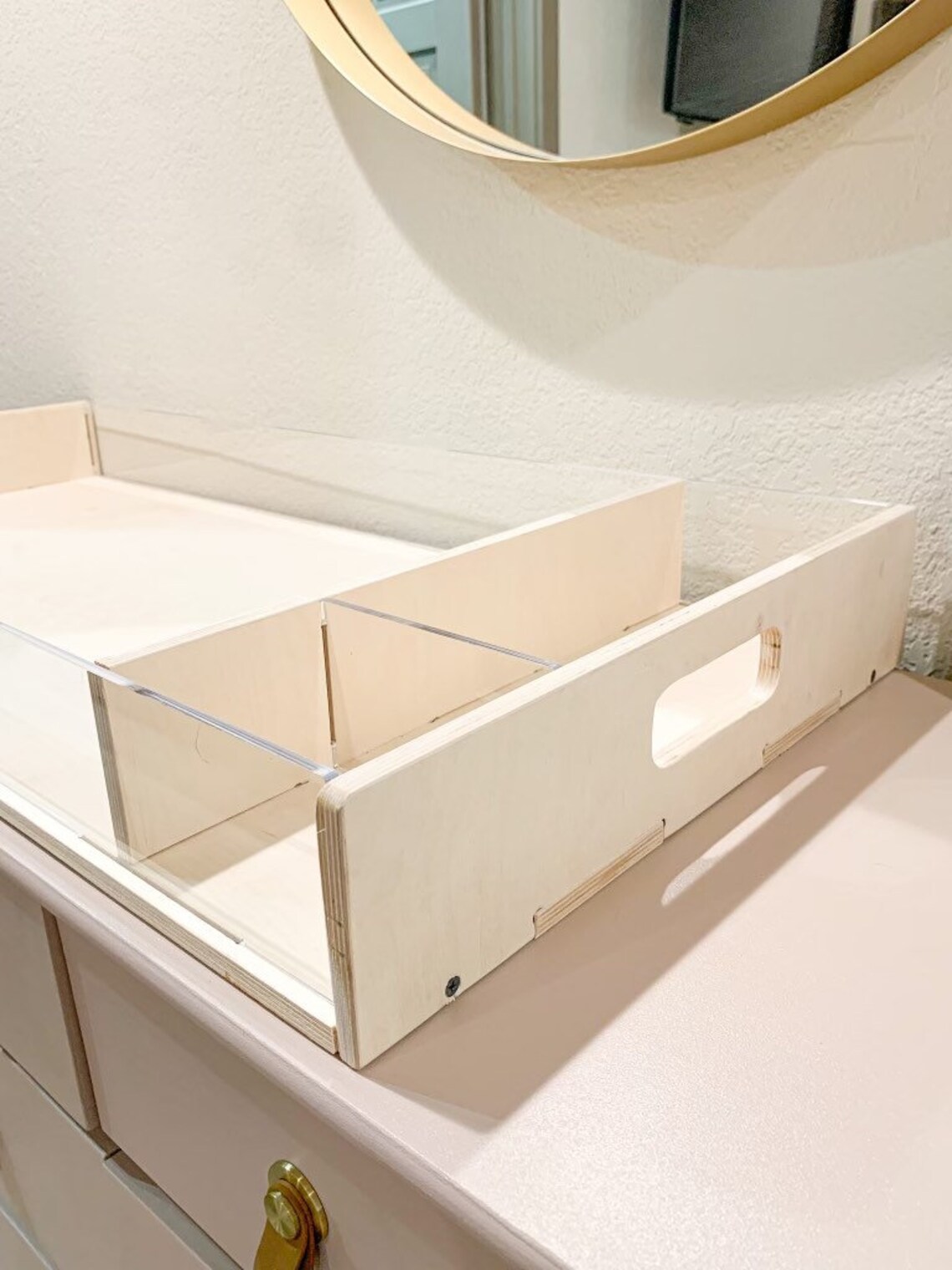 Acrylic Wood Baby Changing Caddy Diaper Organizer Baby Etsy