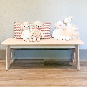 MASON- Montessori Toddler Bench – Toddler Furniture - Montessori Wooden Furniture – Playroom Bench – Kids Wooden Bench – Bush Acres - USA!