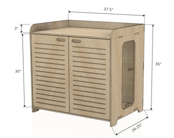 Custom Litter Box- To fit Litter Robot 3 and 4 (style as shown- side entrance)