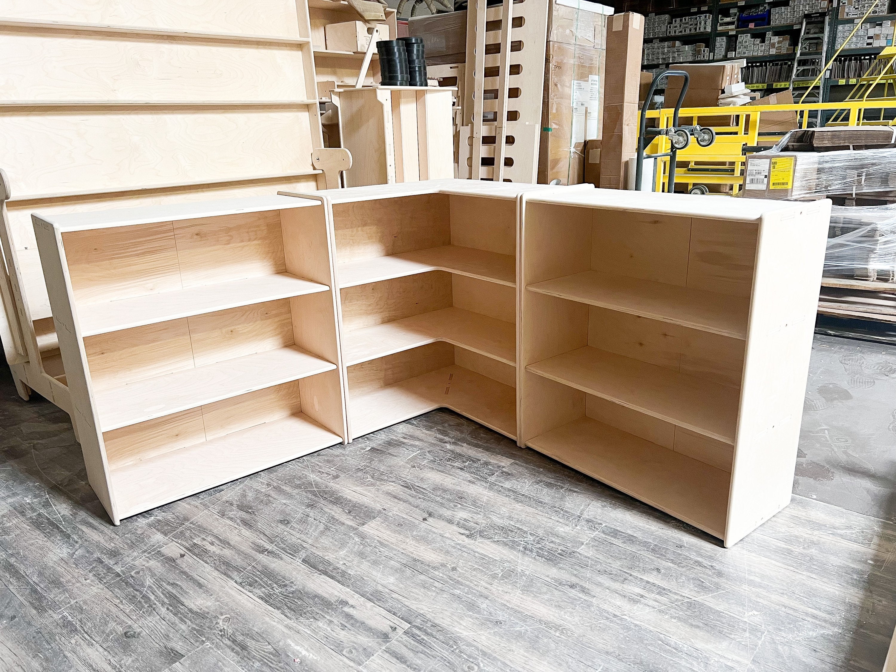 L Shaped Bookshelf Etsy