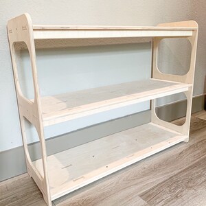 Montessori Toy shelf Toddler Open Sided Toy Shelf Montessori Wooden Furniture Wooden Toyshelf Toy Storage Toy Display RILEY 36 wide image 4