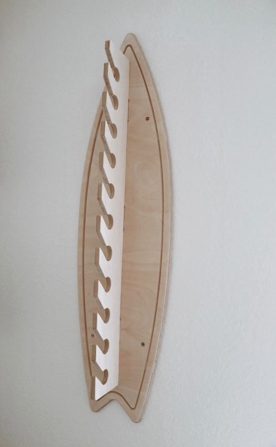Surfboard Hat Rack, Wooden Cap Holder, Surfer Gift, Trucker Hats Storage