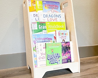 CUSTOM MARTA- SINGLE unit (1)- End or Middle Bookshelves - Toddler Bookshelf - Wood Furniture - Montessori Bookshelf - Book Storage