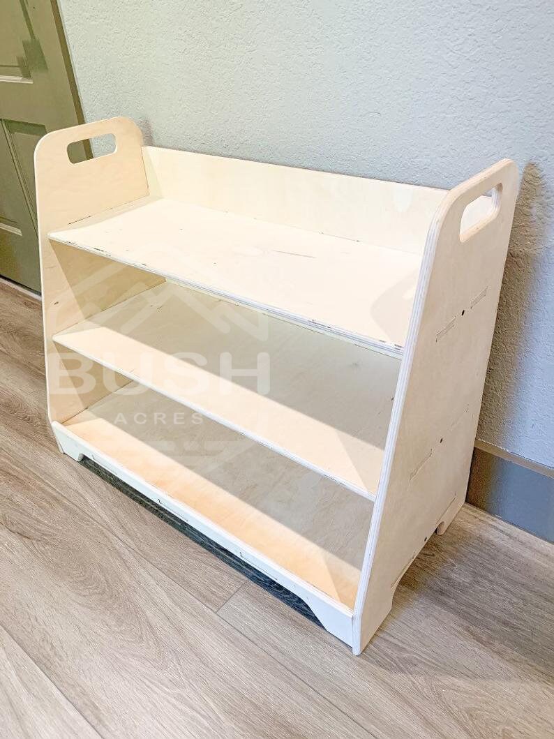 Large Montessori Toyshelf Toddler Toy Shelf Montessori Etsy