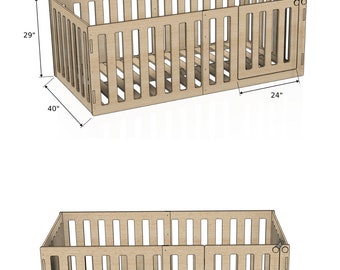 Custom Ava- Twin size with 29in. Rails