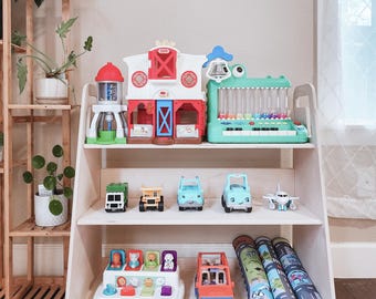Montessori Toy Shelf for Toddler Montessori Furniture for Playroom Organization and Toy Storage Toddler Furniture Nursery Storage LUNA