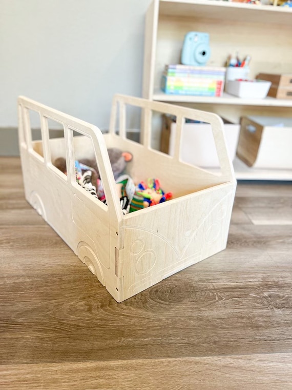 ARLO Wagon Bus Toy Organizer Deposito di giocattoli per bambini VW Mobili  in legno Montessori Deposito per stanza dei giochi Organizzazione per  stanza dei giochi USA -  Italia