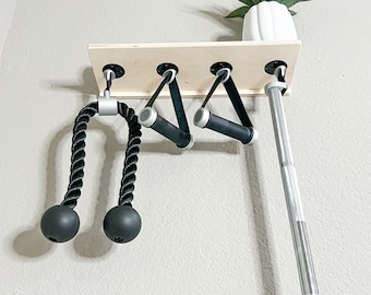 Smart Gym Organizer with T-Lock Clips for Tonal and other Workout Accessories 18in wide DEZIRAE