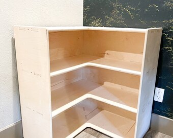 モンテッソーリおもちゃ棚、幼児用コーナーおもちゃ棚、モンテッソーリ