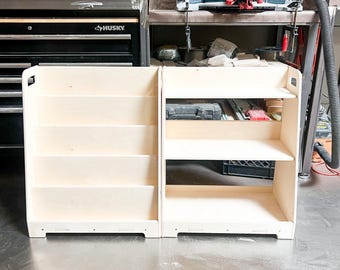 Montessori Bookshelf and Toy Shelf Combo Front Facing Book Shelf for Playroom or Classroom LORI