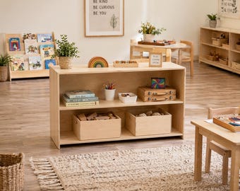 Montessori Toy Shelf Montessori Furniture for Toddler Playroom Kids Storage Nursery Furniture Montessori Toy Shelf for Kids Room JAMES