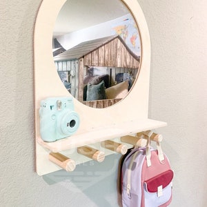 Toddler Self Care Montessori Entry Mirror Toddler Mirror Kids Room Decor Montessori Shelf Kids Entryway Toddler Weaning BLAIRE