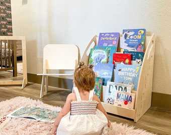 Montessori Bookshelf Toddler Wooden Furniture Nursery Storage SARAFINA