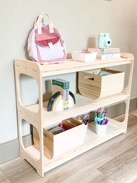JARED - Montessori Toy Shelf - Toddler Corner Toy Shelf - Corner Toy Storage