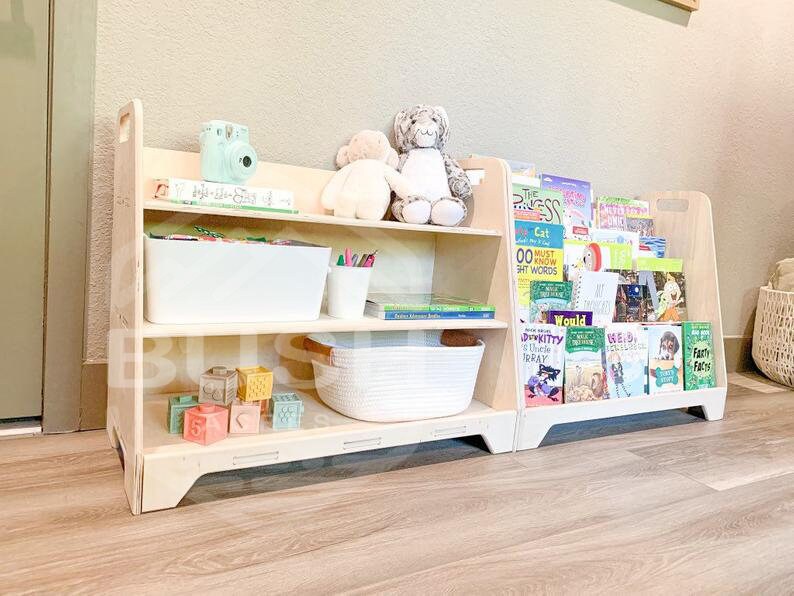 LUNA Large Montessori Toy Shelf Toddler Toy Shelf Etsy