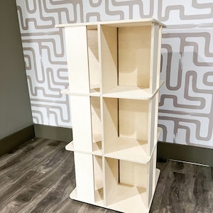 Montessori Bookshelf Rotating Shelf Montessori Furniture Wooden Children's Furniture Rotating Book Display Classroom Furniture LAZY SUZAN Bild 6