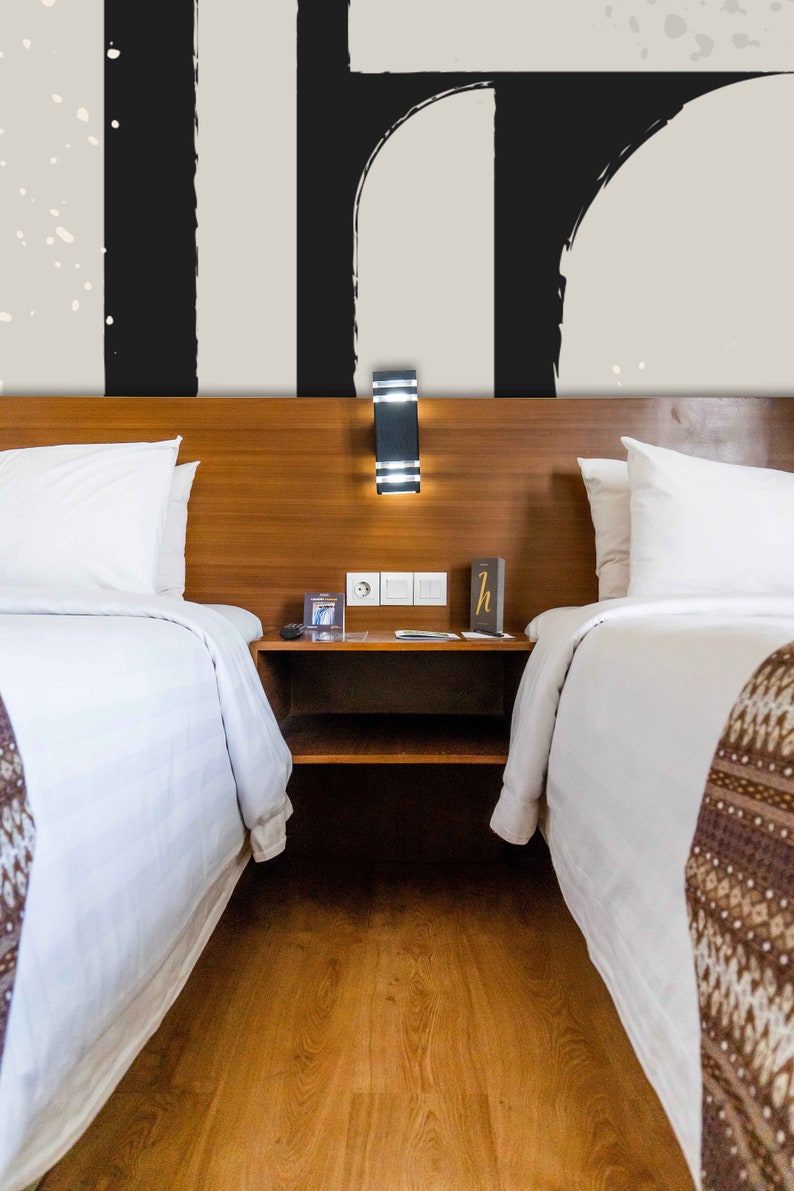 Minimalist Art Deco Black Wallpaper Peel and Stick Wallpaper Etsy