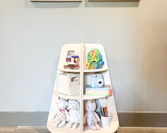 Montessori Corner Toy Shelves – Set of 2, Baltic Birch Plywood Furniture SERENA