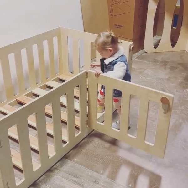 Lit au sol Montessori pour tout-petit pour lit au sol avec barrières AVA 29 pouces