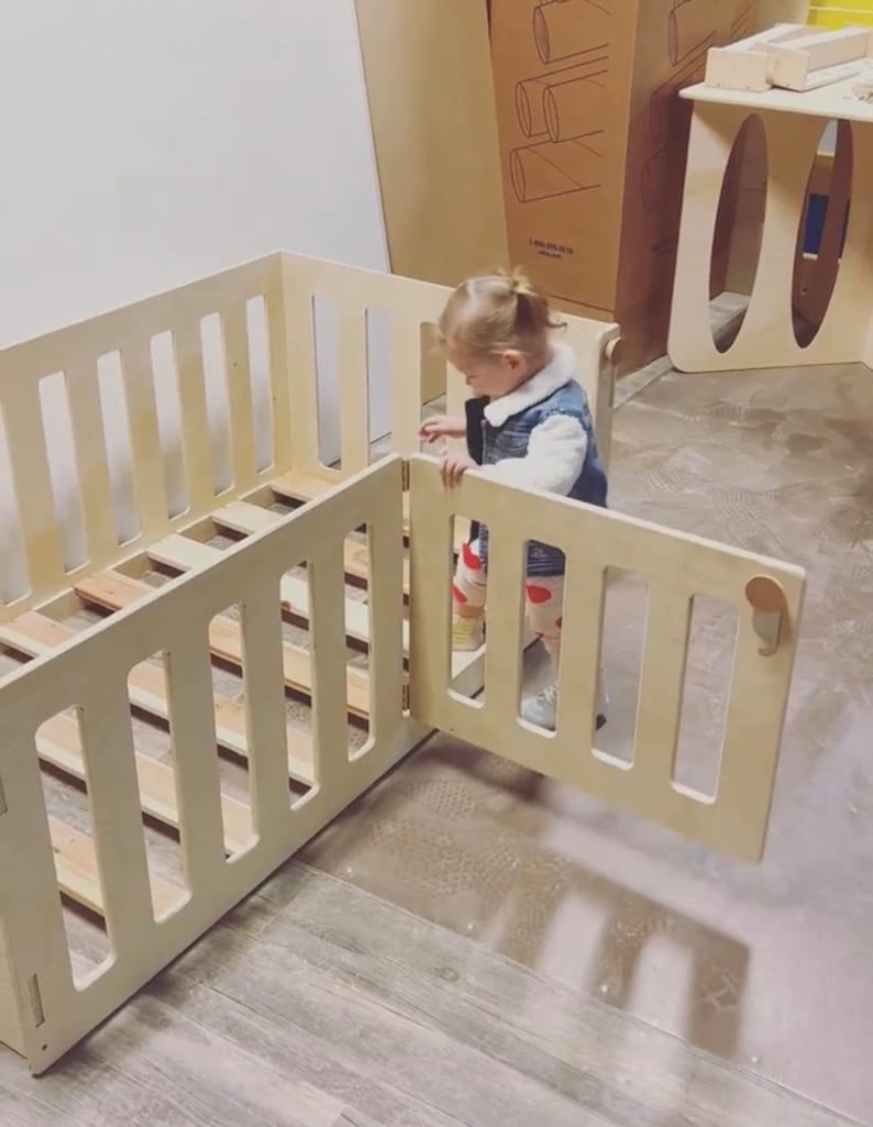 Montessori Floor Bed for Toddlers Wooden Furniture Childrens Floor Bed